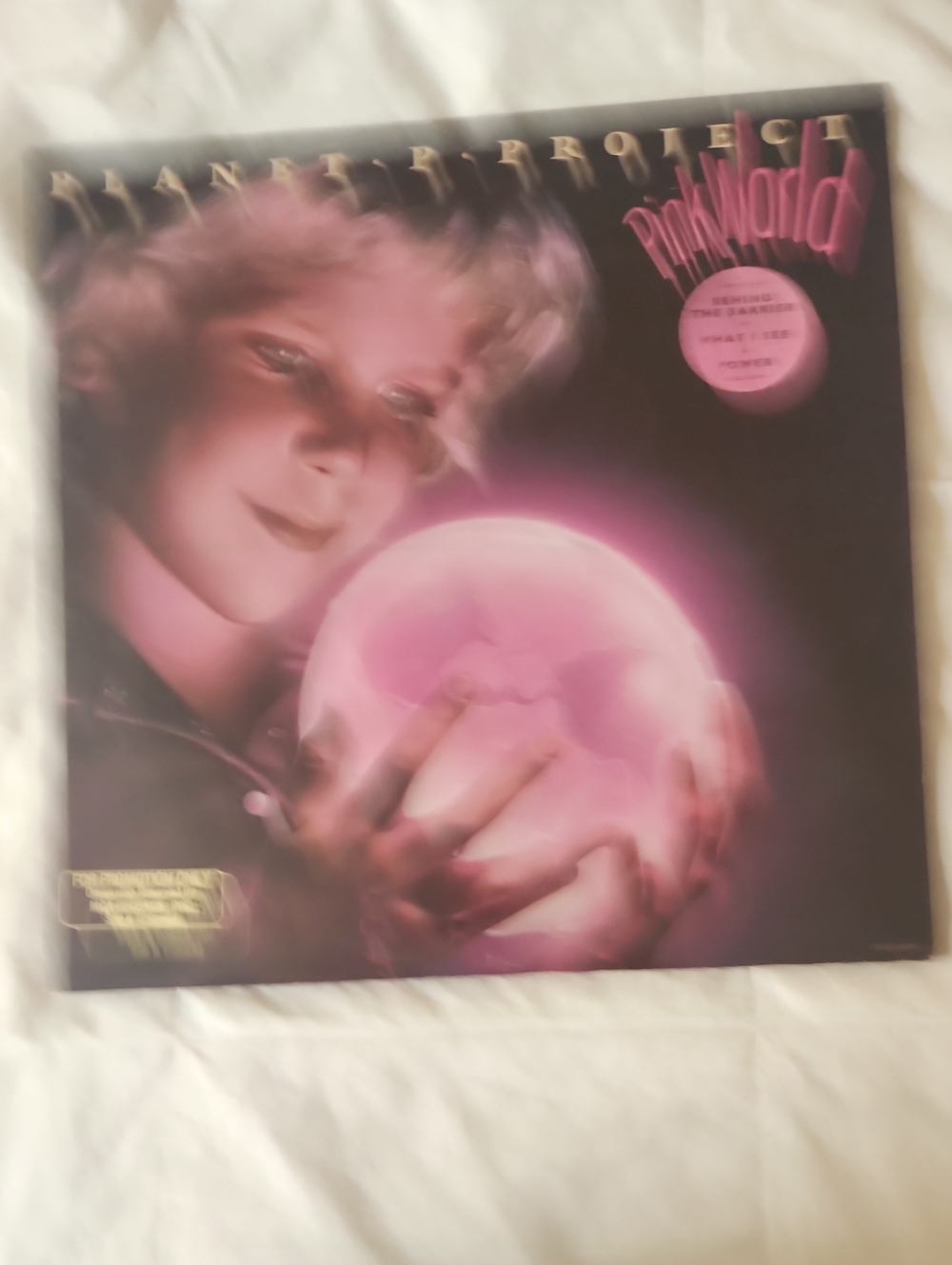 Planet P - Pink World 2 Vinyl Records with Neon Pink Orb Artwork W/ Pink Records